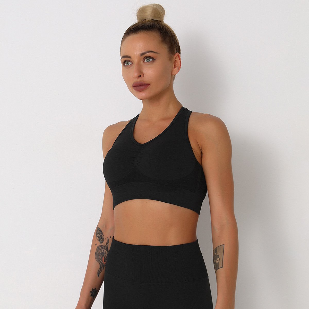 New Push Up Sports Tops Fitness Women Sport Female Sport Gym Crop Vest Padded Seamless Brassiere Sports Top Workout Bra
