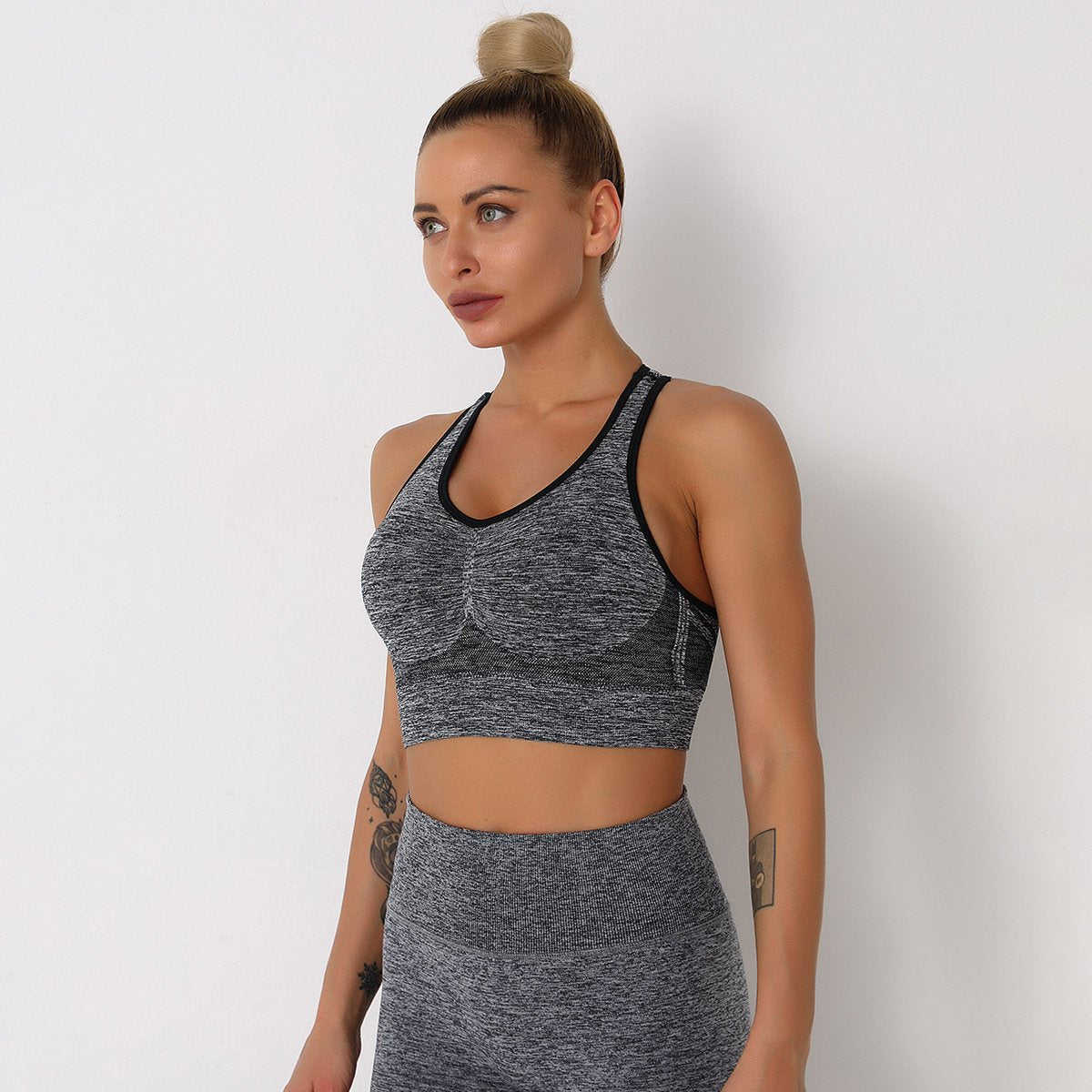 New Push Up Sports Tops Fitness Women Sport Female Sport Gym Crop Vest Padded Seamless Brassiere Sports Top Workout Bra