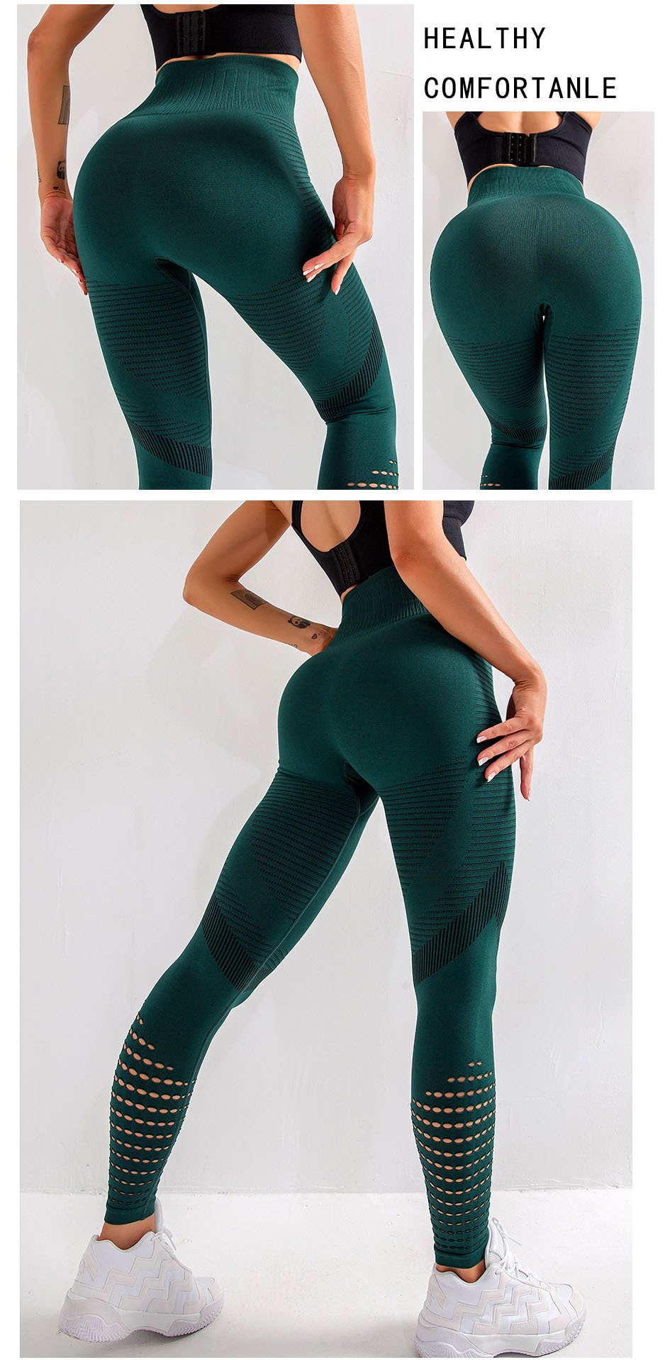 High Waist Seamless Leggings For Women Hollow out Gym legging Super Stretchy Fitness leggings Jogging Trousers