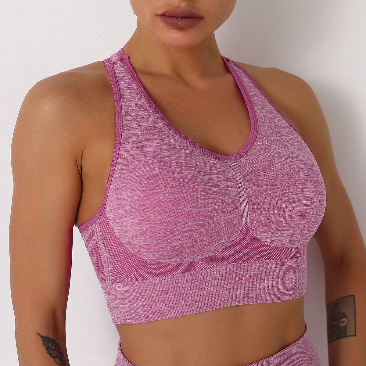 New Push Up Sports Tops Fitness Women Sport Female Sport Gym Crop Vest Padded Seamless Brassiere Sports Top Workout Bra