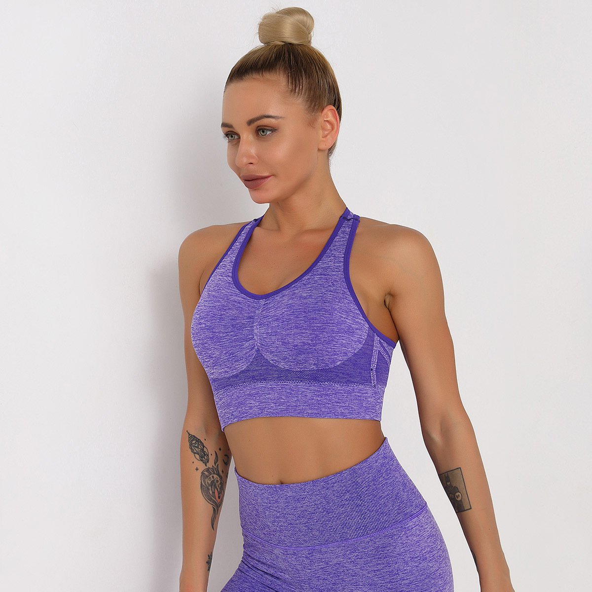 New Push Up Sports Tops Fitness Women Sport Female Sport Gym Crop Vest Padded Seamless Brassiere Sports Top Workout Bra
