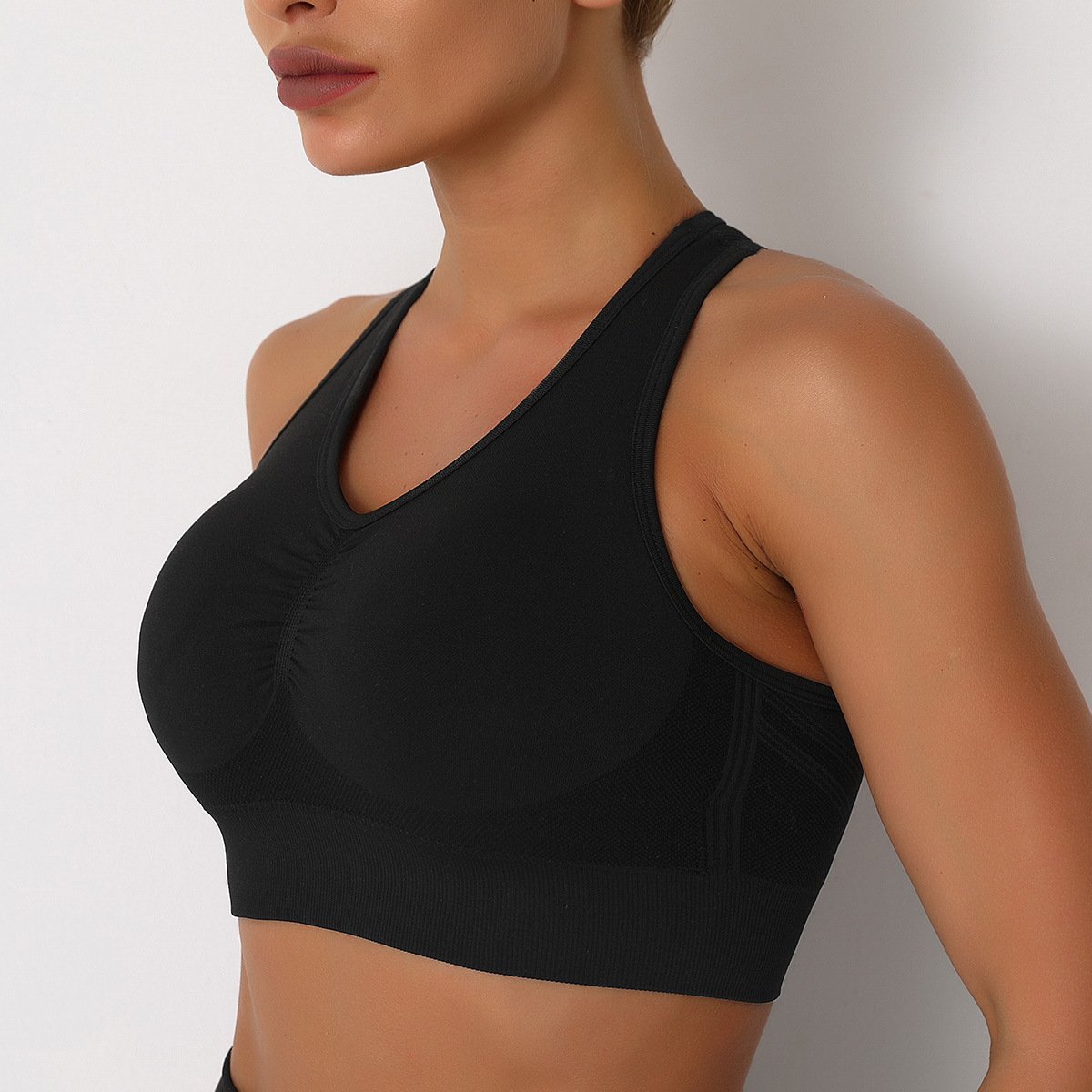 New Push Up Sports Tops Fitness Women Sport Female Sport Gym Crop Vest Padded Seamless Brassiere Sports Top Workout Bra