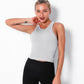 High-Quality RIBBED Workout Fitness Gym Crop Top Vest Women Push Up Padded Fitness Training Sports Bras Top Ultra Thin Skin Garm