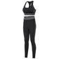 Women Leopard Belt Black Fitness Set Workout Women Seamless Gym Sports Set Fitness High Waist Leggings Bra Suits Clothing