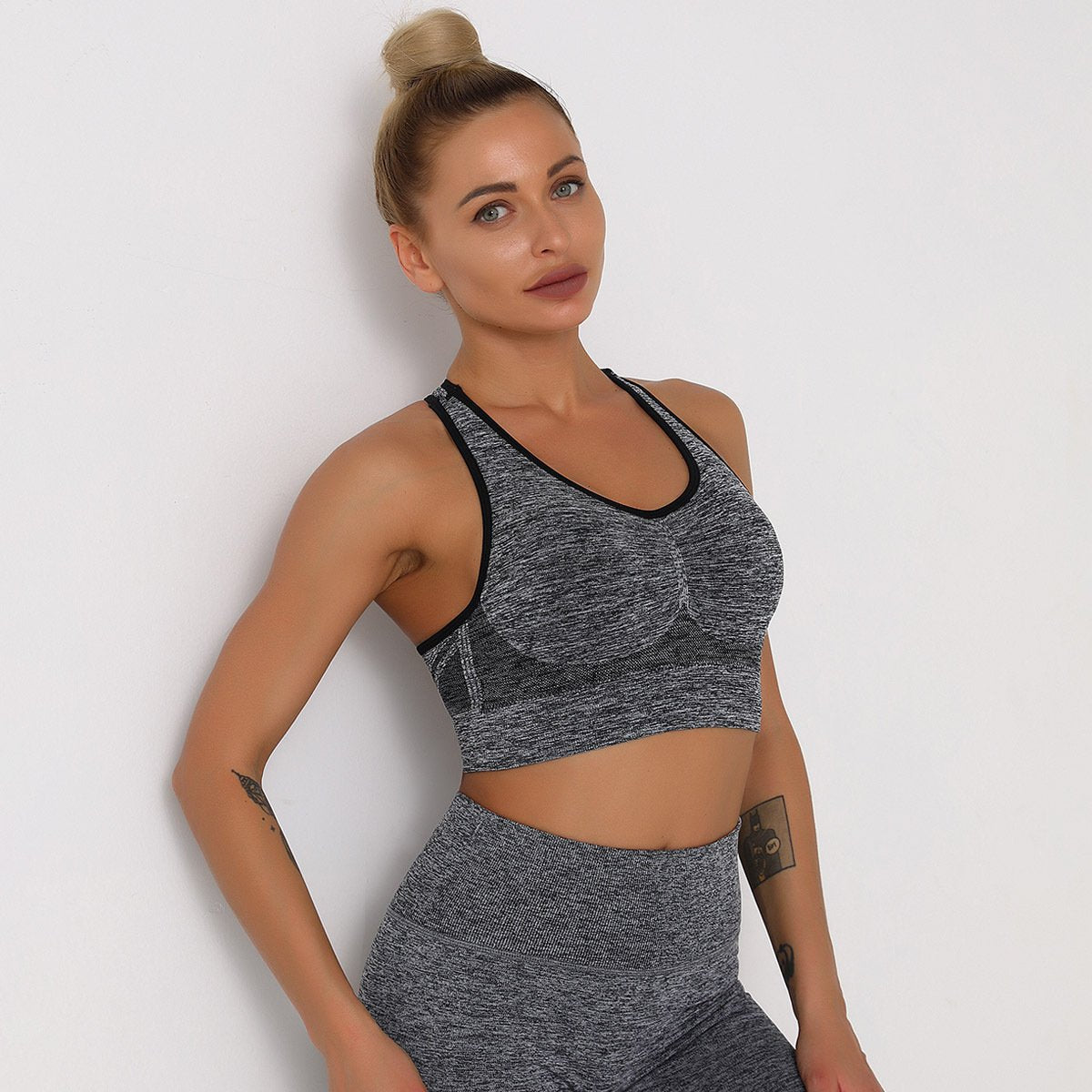 New Push Up Sports Tops Fitness Women Sport Female Sport Gym Crop Vest Padded Seamless Brassiere Sports Top Workout Bra