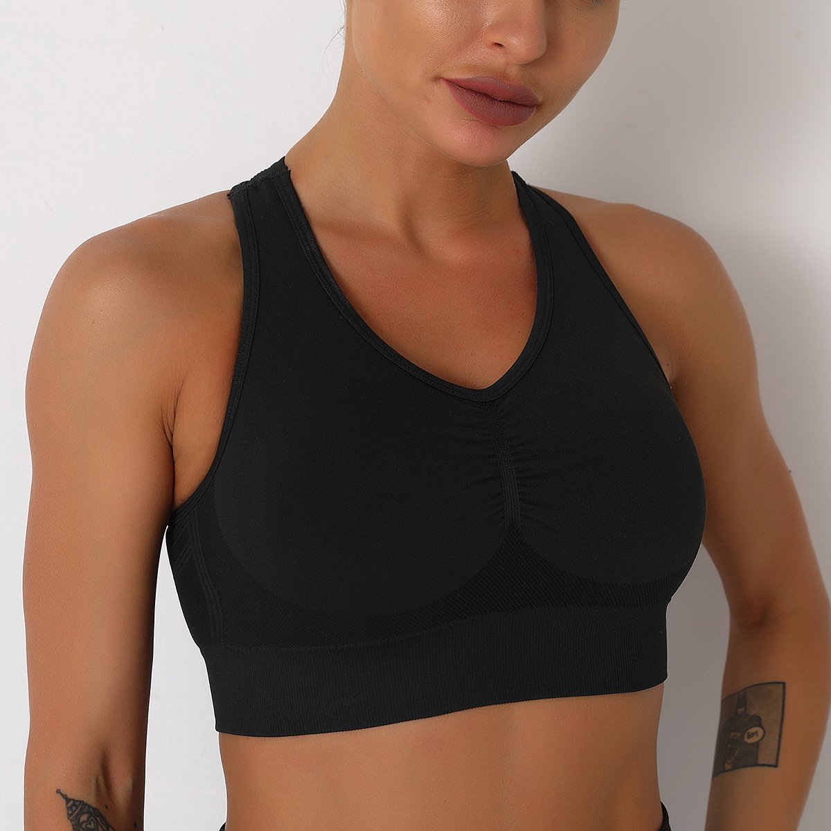 New Push Up Sports Tops Fitness Women Sport Female Sport Gym Crop Vest Padded Seamless Brassiere Sports Top Workout Bra