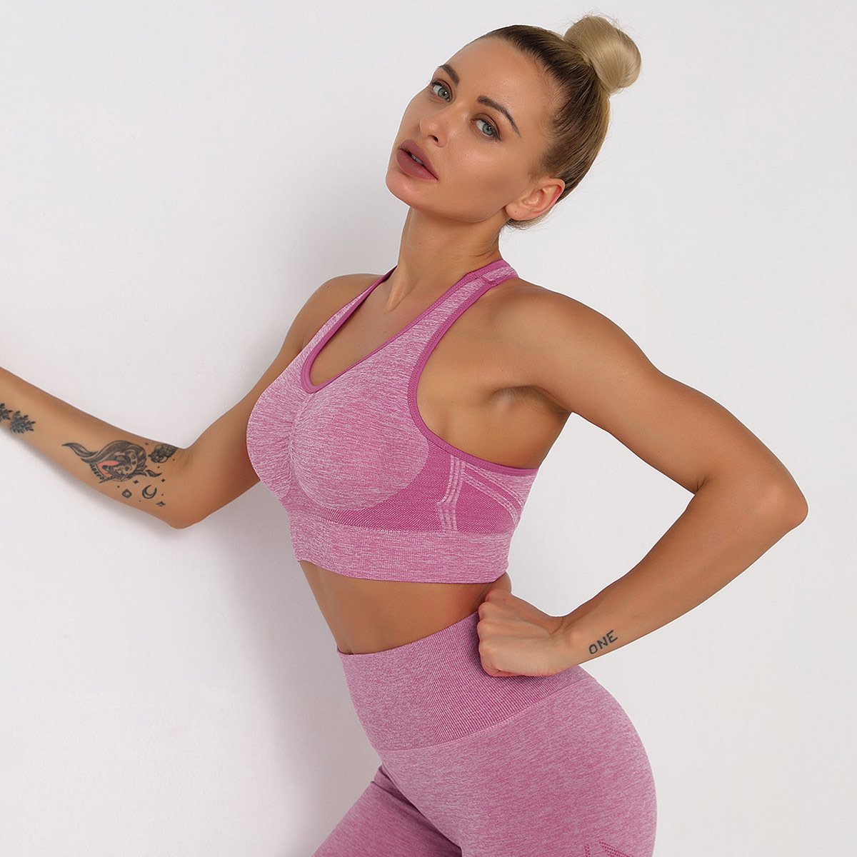 New Push Up Sports Tops Fitness Women Sport Female Sport Gym Crop Vest Padded Seamless Brassiere Sports Top Workout Bra
