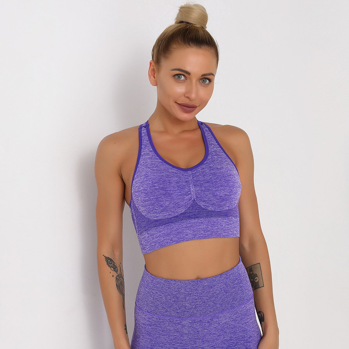 New Push Up Sports Tops Fitness Women Sport Female Sport Gym Crop Vest Padded Seamless Brassiere Sports Top Workout Bra