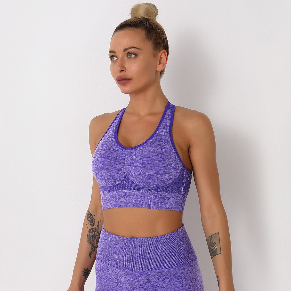 New Push Up Sports Tops Fitness Women Sport Female Sport Gym Crop Vest Padded Seamless Brassiere Sports Top Workout Bra