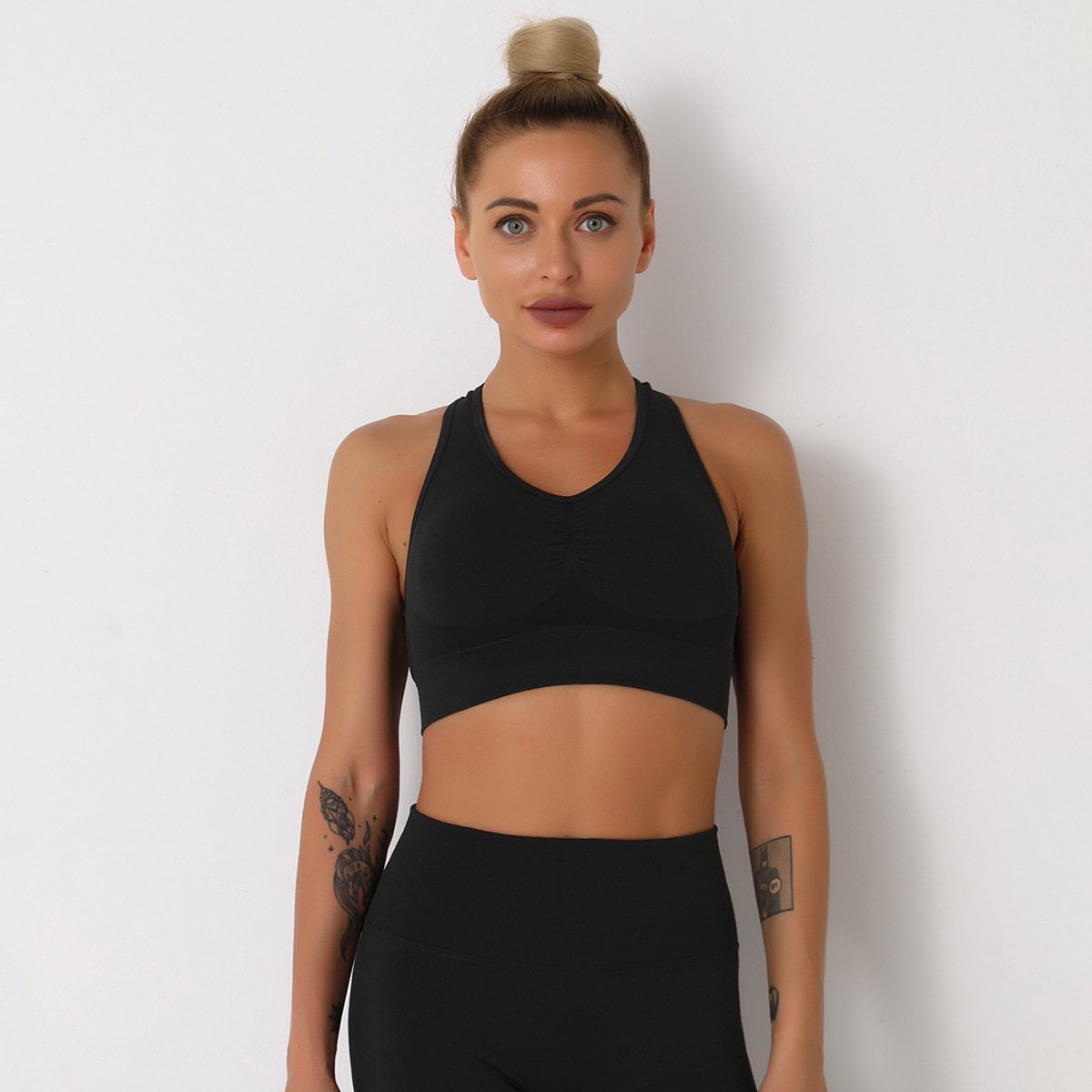New Push Up Sports Tops Fitness Women Sport Female Sport Gym Crop Vest Padded Seamless Brassiere Sports Top Workout Bra