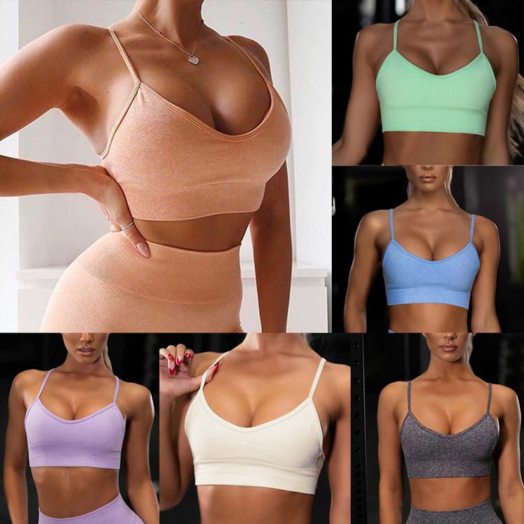 Women Sexy Seamless Shorts Sports Bra Fitness Suit Gathering Gym Bra Quick-drying Breathable Sports Shorts Women's Short Set