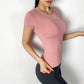 Women's Energy Seamless Fitness Shirts Short Sleeve T-Shirts for Women Slim Fit Sports Fitness Gym Workout Sport Top