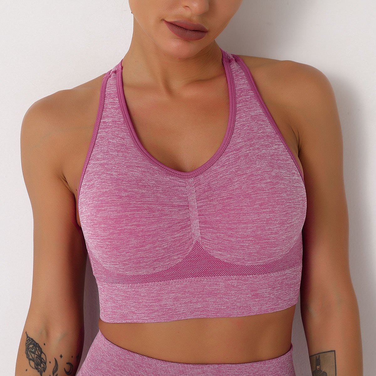 New Push Up Sports Tops Fitness Women Sport Female Sport Gym Crop Vest Padded Seamless Brassiere Sports Top Workout Bra