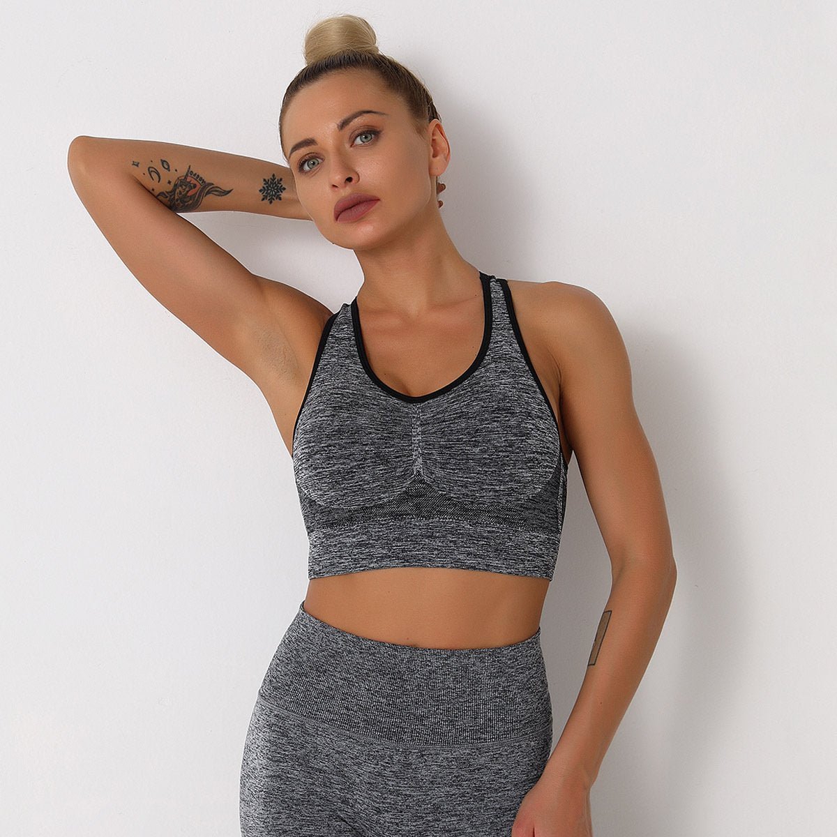 New Push Up Sports Tops Fitness Women Sport Female Sport Gym Crop Vest Padded Seamless Brassiere Sports Top Workout Bra