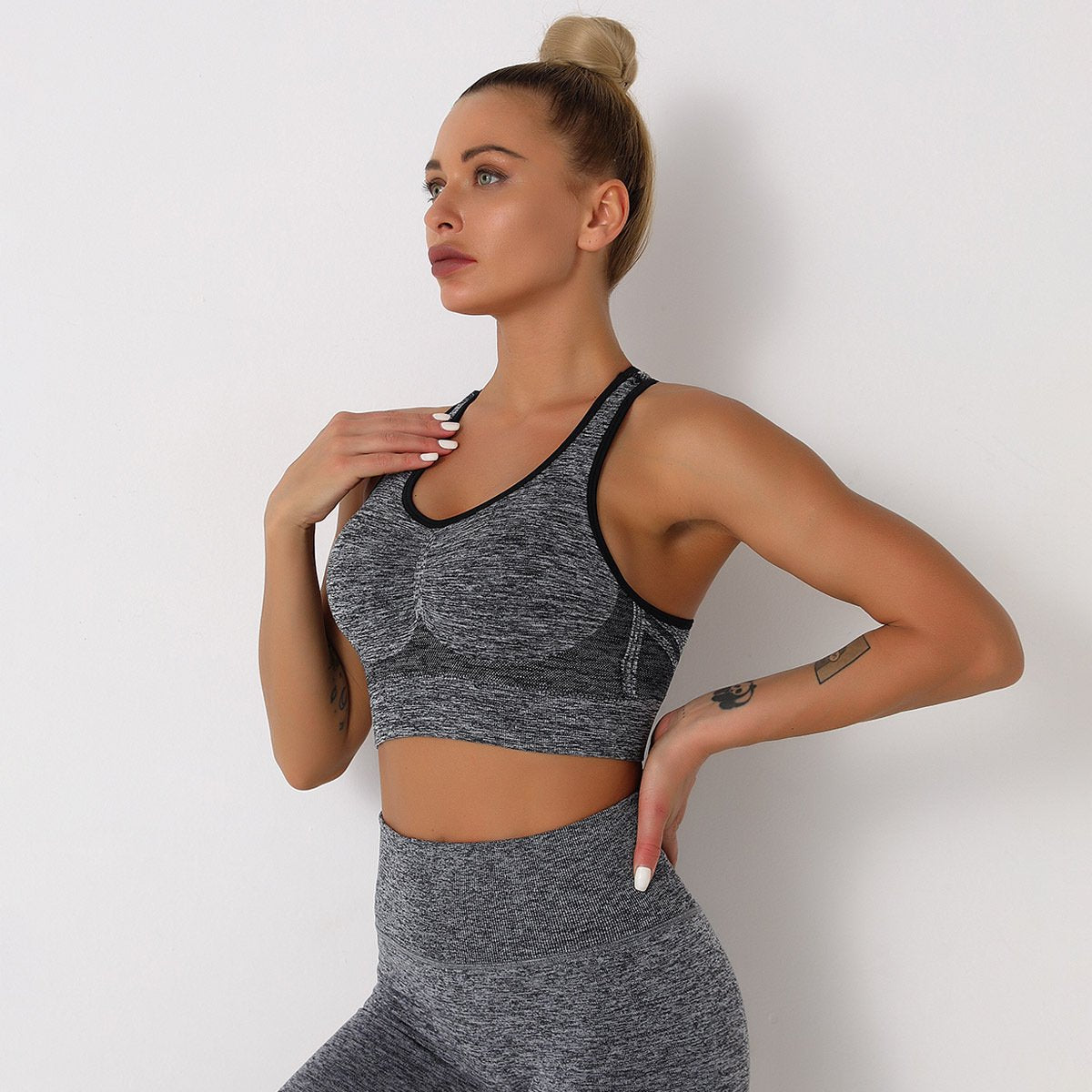 New Push Up Sports Tops Fitness Women Sport Female Sport Gym Crop Vest Padded Seamless Brassiere Sports Top Workout Bra