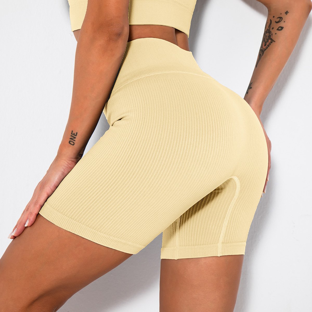Sports Shorts Gym Seamless Push Up Shorts Women Fitness High Waist Solid Booty Lifting Summer short