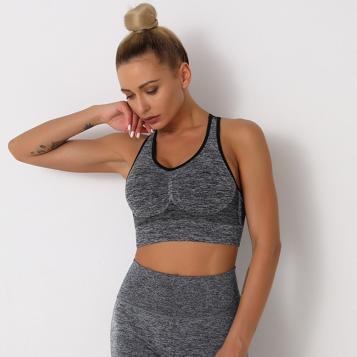 New Push Up Sports Tops Fitness Women Sport Female Sport Gym Crop Vest Padded Seamless Brassiere Sports Top Workout Bra