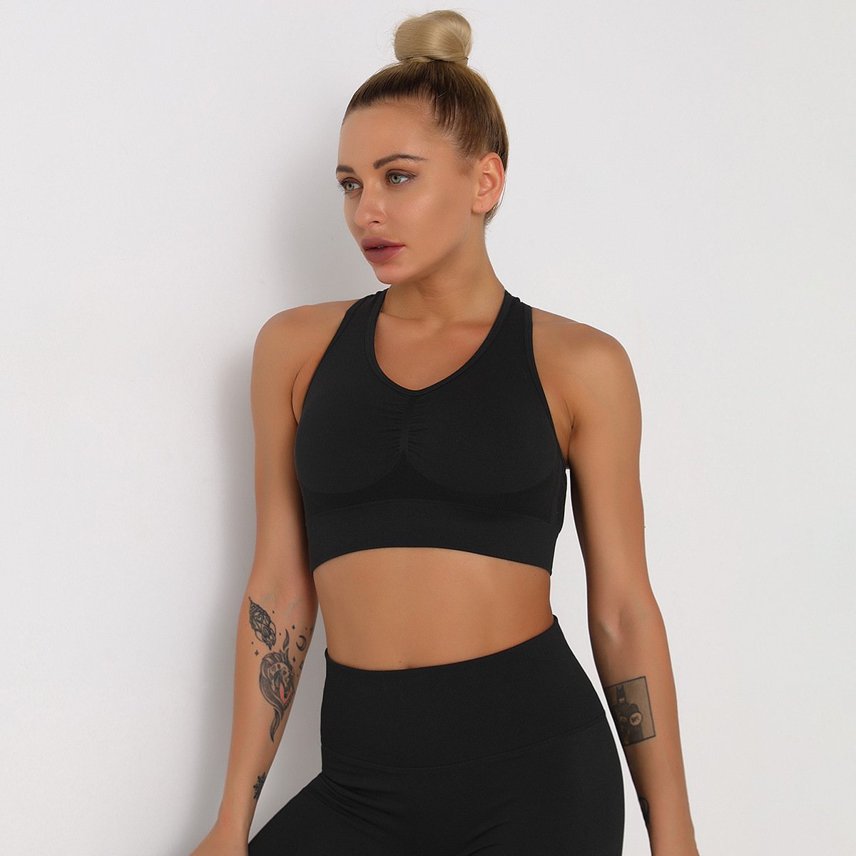 New Push Up Sports Tops Fitness Women Sport Female Sport Gym Crop Vest Padded Seamless Brassiere Sports Top Workout Bra