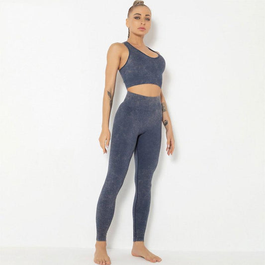 Fitness Suit Seamless Female High Elastic Women Sportwear Leggings And Top Sexy 2Pcs Set Gym Clothing Sport Outfit
