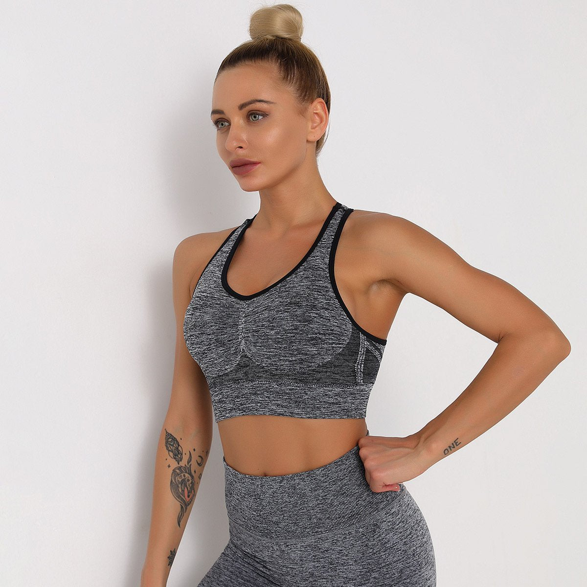 New Push Up Sports Tops Fitness Women Sport Female Sport Gym Crop Vest Padded Seamless Brassiere Sports Top Workout Bra
