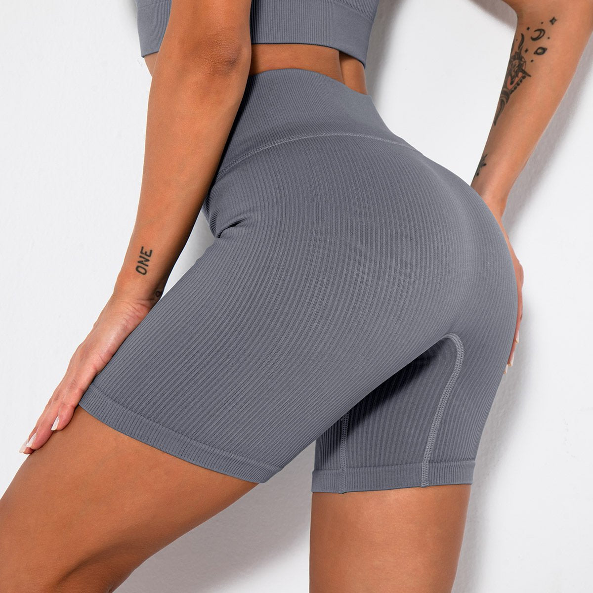 Sports Shorts Gym Seamless Push Up Shorts Women Fitness High Waist Solid Booty Lifting Summer short