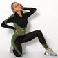 Autumn Winter Jacket Sets Women Seamless Gym Tracksuit 2Pcs Sportswear Zipper Long Sleeve Crop Coat High Waist Leggings Set