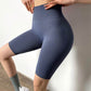 1/2 Length Girl Super Soft Hip Up Leggings Fitness Pants Women Stretchy Sport Anti-sweat High Waist Gym Athletic Squat Proof