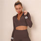 Women Gym Jacket Autumn Running Long Sleeve Crop Tops Clothes Seamless Gym Fitness Push Up Shirts Sportswear For Women