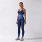 Fitness Set Women Seamless Sports Suit 2 Piece Serpentine High Quality Fitness Sportswear Gym Leggings And Top Push-up Tracksuit