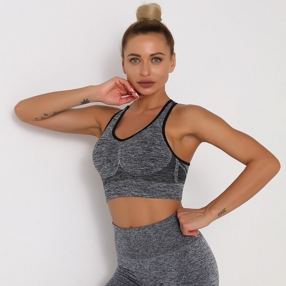 New Push Up Sports Tops Fitness Women Sport Female Sport Gym Crop Vest Padded Seamless Brassiere Sports Top Workout Bra