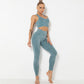 Fitness Suit Seamless Female High Elastic Women Sportwear Leggings And Top Sexy 2Pcs Set Gym Clothing Sport Outfit