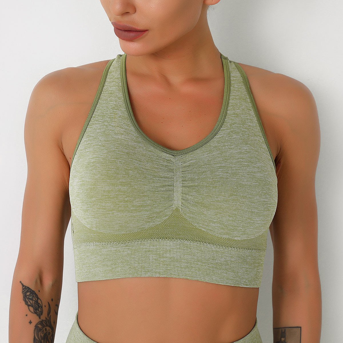 New Push Up Sports Tops Fitness Women Sport Female Sport Gym Crop Vest Padded Seamless Brassiere Sports Top Workout Bra