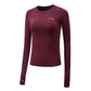 Women Seamless Sport Shirts Letter Printing Running Shirts Solid Color High Elastic Gym Top Breathable Long sleeve T-Shirts