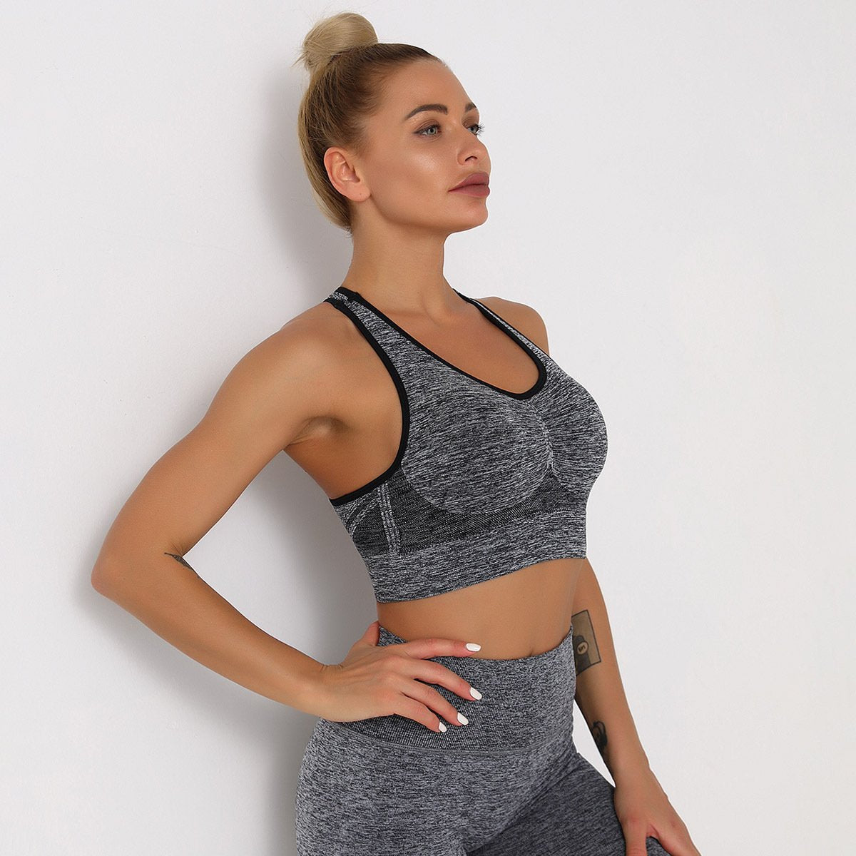 New Push Up Sports Tops Fitness Women Sport Female Sport Gym Crop Vest Padded Seamless Brassiere Sports Top Workout Bra