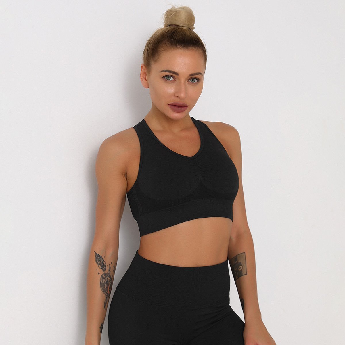 New Push Up Sports Tops Fitness Women Sport Female Sport Gym Crop Vest Padded Seamless Brassiere Sports Top Workout Bra