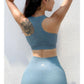 Women Shockproof Sports Bra Seamless Sports Running Fitness Brassiere Crop Tops Activewear Push Up Workout Women Underwear Gym