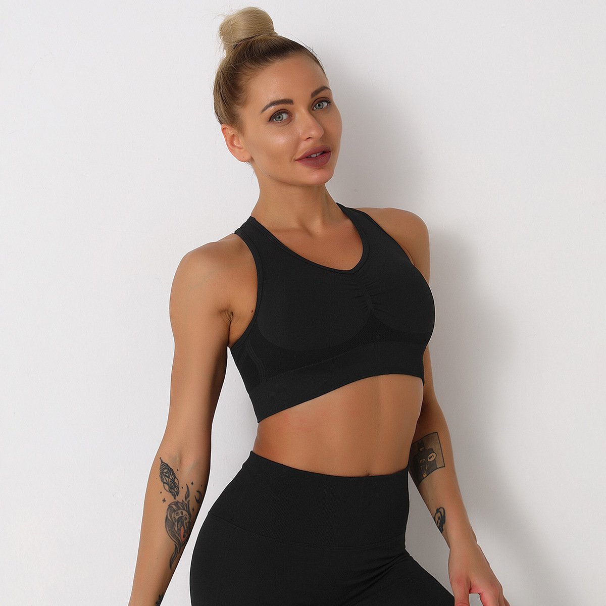 New Push Up Sports Tops Fitness Women Sport Female Sport Gym Crop Vest Padded Seamless Brassiere Sports Top Workout Bra
