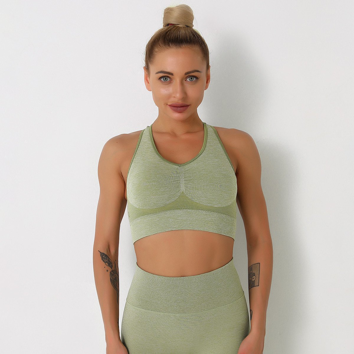 New Push Up Sports Tops Fitness Women Sport Female Sport Gym Crop Vest Padded Seamless Brassiere Sports Top Workout Bra