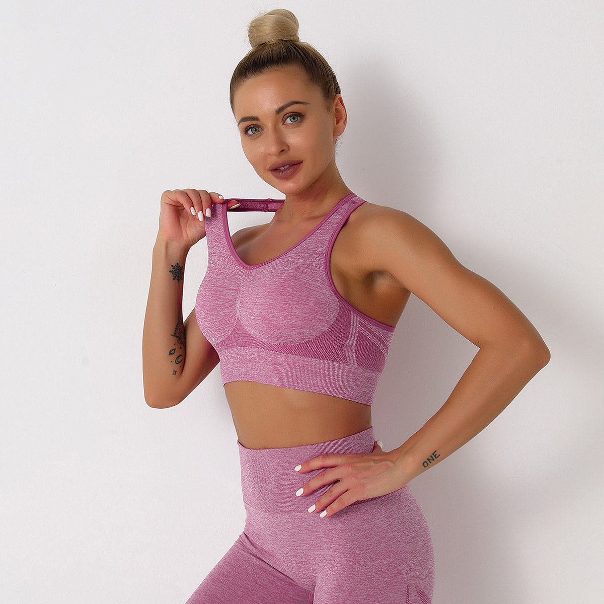 New Push Up Sports Tops Fitness Women Sport Female Sport Gym Crop Vest Padded Seamless Brassiere Sports Top Workout Bra