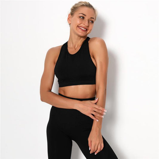 Hot Sale Beautiful back Fitness Gym Sport Bra Comfortable Crop Tops Bra For Woman Sexy Hollow Out Style Workout Clothes