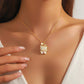 2PCS Kitty Necklaces, Women's Cartoon Freshwater Pearl Micro-Inlaid Colorful Cute Trendy Cool Bow Cat Necklace