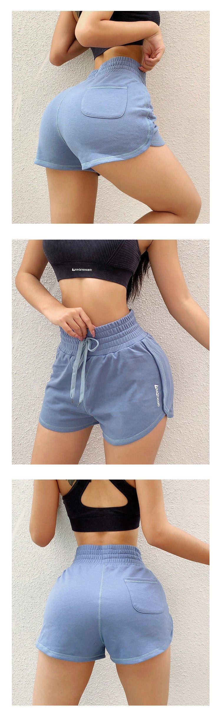 Sport Shorts Women Fitness Clothing High Waist Running Shorts Gym Anti-exposure Fitness Shorts Loose Breathable Training Shorts