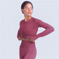 Two Piece Suit For Gym Fitness Long Sleeve Crop Top Leggings Sport Tracksuit Women Gym Clothing Ensemble Jogging Femme