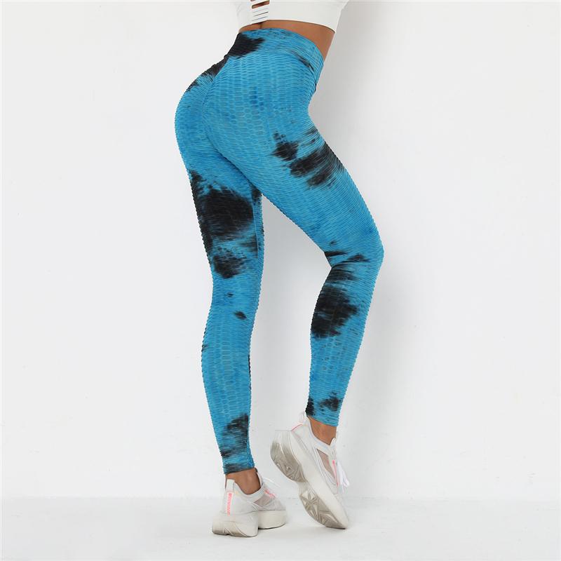 Newst Style Women High Waist Gyms Leggings Push Up Hip Fitness Pants Color Tie-dye Fashion Sport Leggings Anti Cellulite Legging