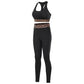 Women Leopard Belt Black Fitness Set Workout Women Seamless Gym Sports Set Fitness High Waist Leggings Bra Suits Clothing