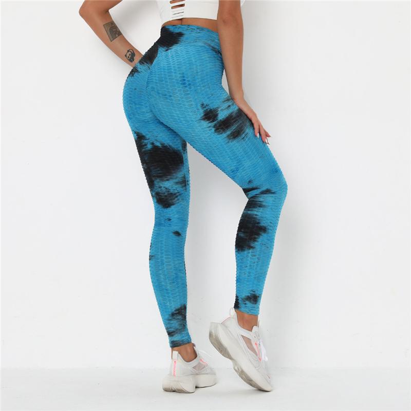 Newst Style Women High Waist Gyms Leggings Push Up Hip Fitness Pants Color Tie-dye Fashion Sport Leggings Anti Cellulite Legging