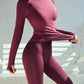 Women Seamless Sport Shirts Letter Printing Running Shirts Solid Color High Elastic Gym Top Breathable Long sleeve T-Shirts