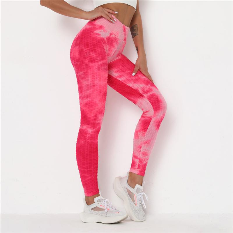 Newst Style Women High Waist Gyms Leggings Push Up Hip Fitness Pants Color Tie-dye Fashion Sport Leggings Anti Cellulite Legging