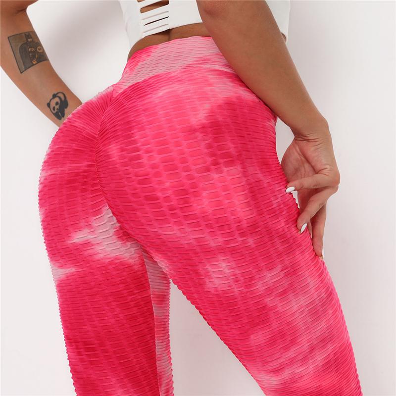 Newst Style Women High Waist Gyms Leggings Push Up Hip Fitness Pants Color Tie-dye Fashion Sport Leggings Anti Cellulite Legging