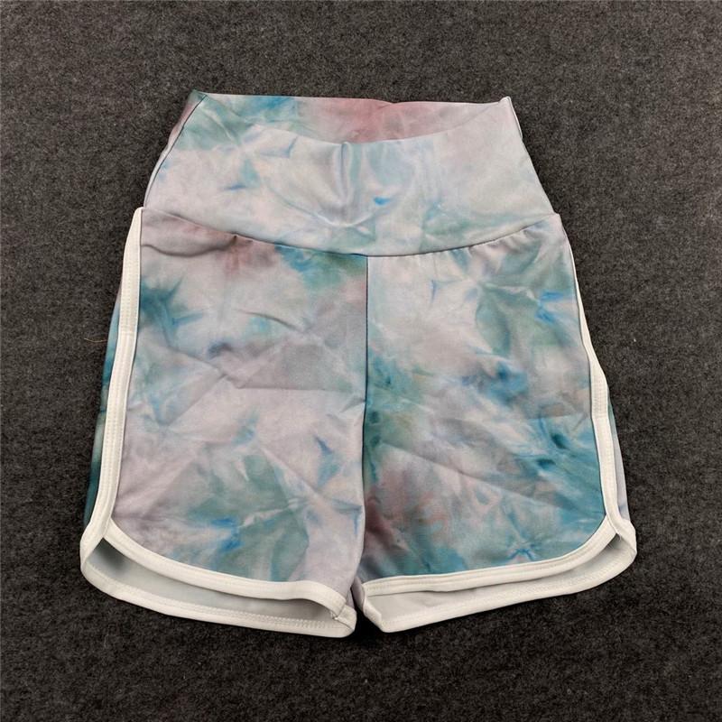 Running Shorts Stretch Gradient Sports Women Tie-Dye Gym Sports Short Pants Fitness Leggings Women Training High Waist Shorts